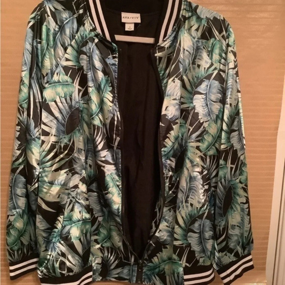 AVA VIV~TROPICAL JACKET~ NWOT~Lightweight~ XL - Picture 4 of 5